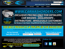 Tablet Screenshot of carwashorders.com